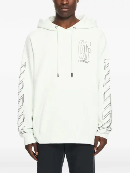 Hanorac cu glugă Off-white alb