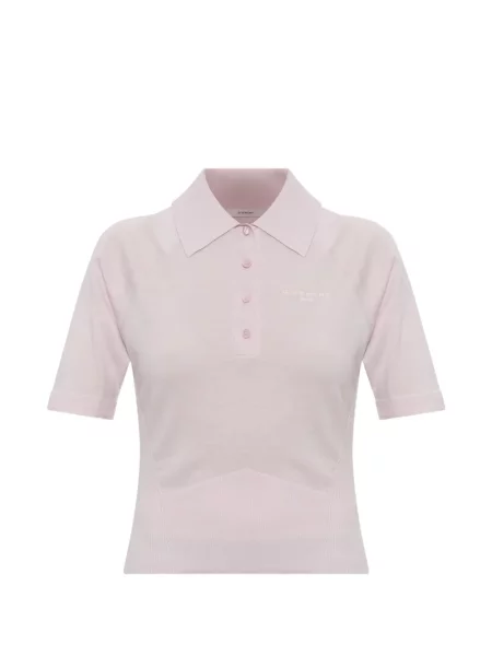 Decupat tricou polo Givenchy cu imagine roz