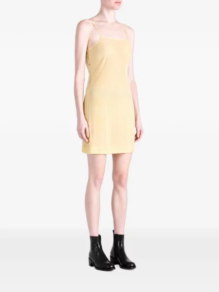 Rochie mini Paloma Wool de lână cu bretele galben