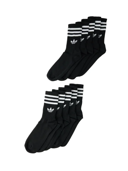 ADIDAS ORIGINALS Șosete CREW 10 PAIRS negru alb