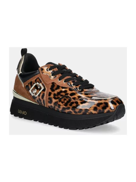 Sneakersy Liu Jo skórzane brązowe