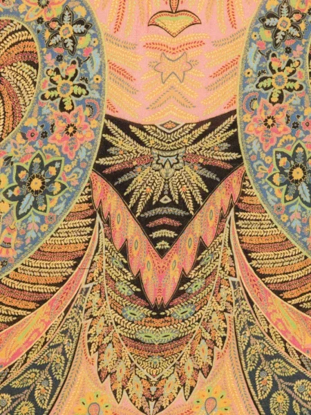 Fular Etro cu imagine cu model paisley roz