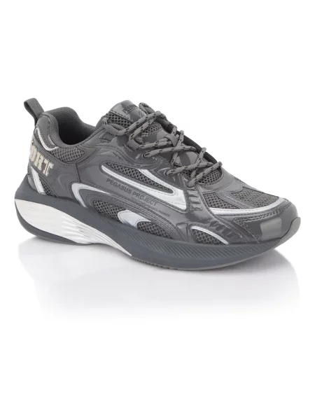 Sneakersy Plein Sport skórzane szare