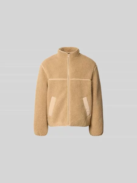 Kurtka ze sztucznego kożuszka Maison Kitsune beżowa