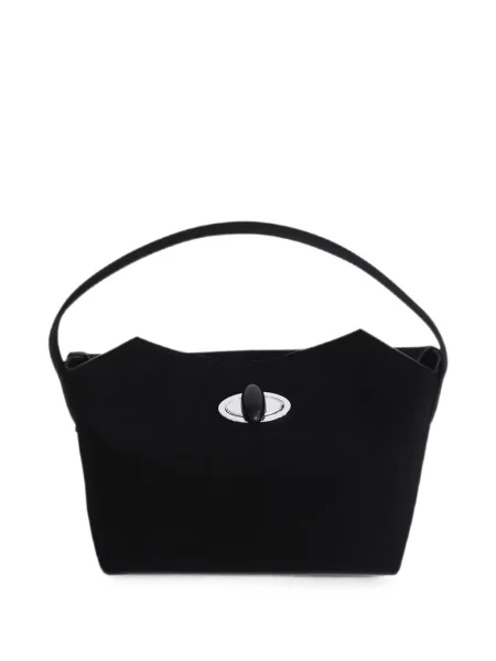 Geantă shopper Christopher Esber din piele de căprioară negru