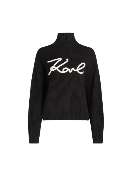 Sweter Karl Lagerfeld wełniany czarny