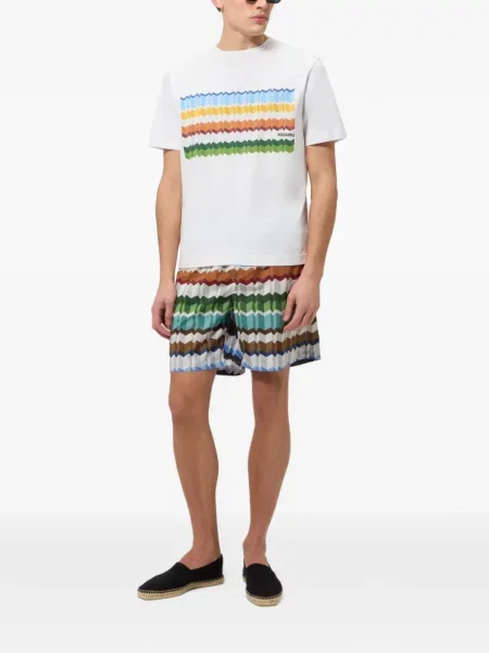Tricou Missoni cu imagine alb