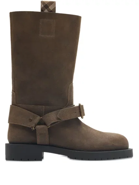 Botine Burberry din piele de căprioară maro