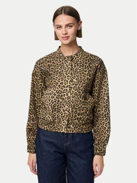 Pieces Яке бомбър Salume кафяв