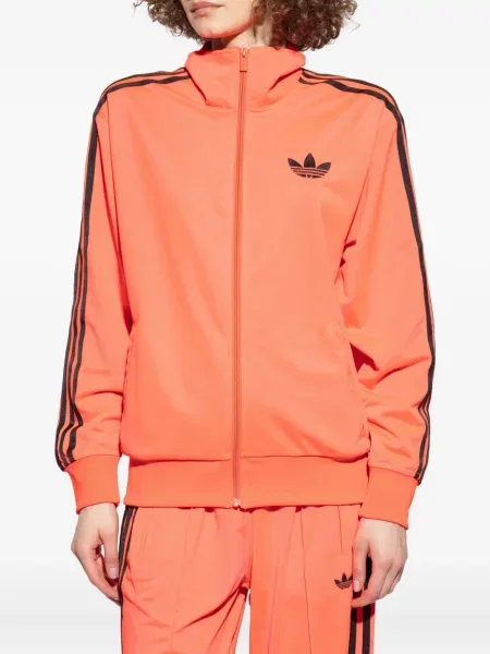 Риза Adidas с връзки на райета с дантела розово