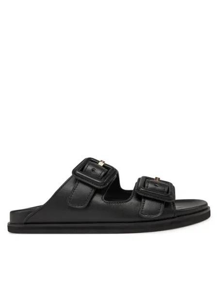 Șlapi Boss din piele negru