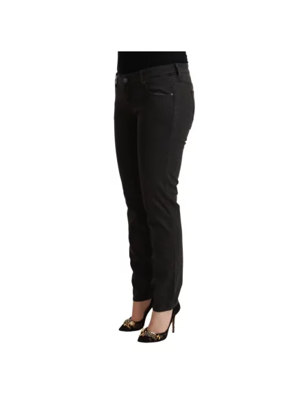 Jeansy skinny Ermanno Scervino z niską talią czarne