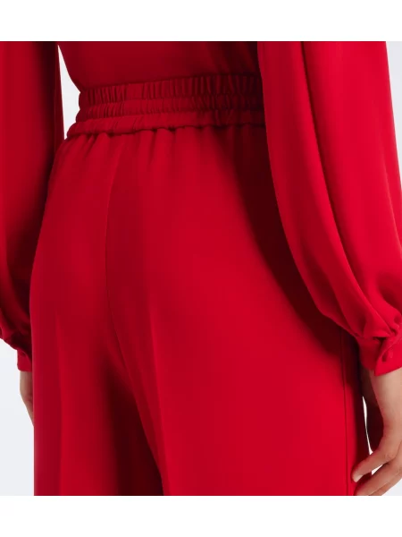 Pantaloni Valentino de mătase roșu