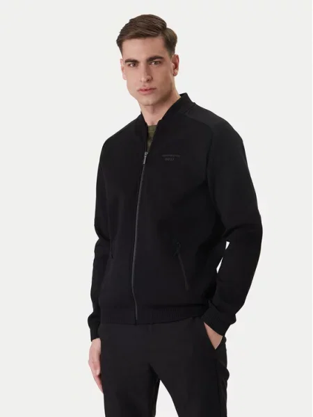 Mikina na zips Boss čierna