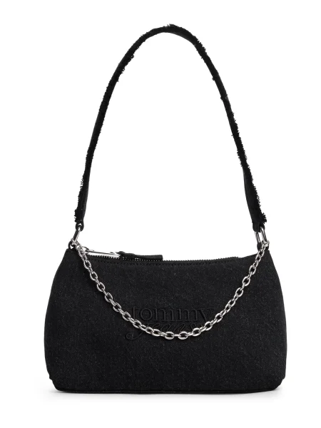 Tommy Jeans Geantă de umăr albastru denim negru