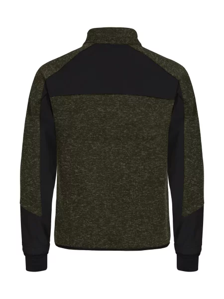 Clique Haines polarowa kurtka z wstawkami softshell ciepła – Fog green zielona