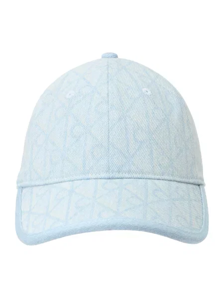 Calvin Klein Șapcă Denim Emblem Burnout celest albastru