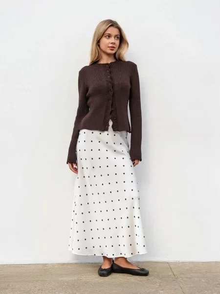 Спідниця міді Romashka Горошок молочний