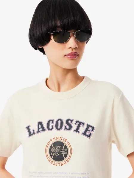 Футболка Lacoste бежевий