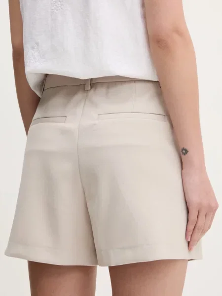 Kraťasy Abercrombie & Fitch high waist béžová