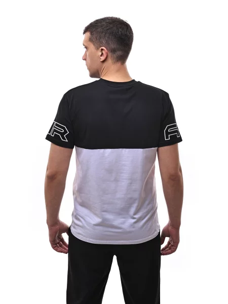 Футболка STREAM білий/чорний віскоза/поліестер біла