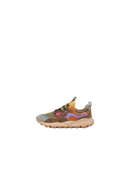 Sneakersy Flower Mountain w kwiatki biznesowe beżowe