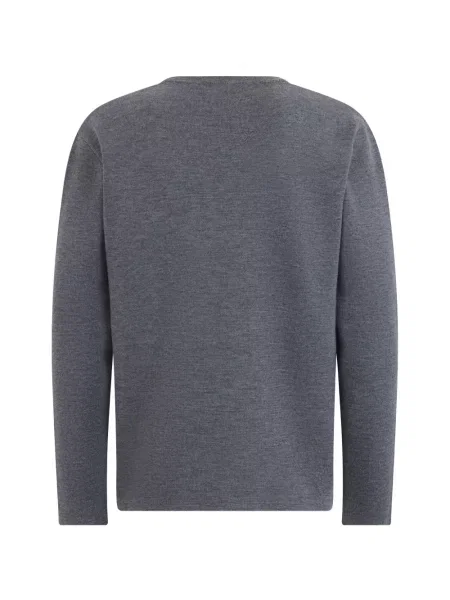 Lung pulover Slowear cu decolteu rotund gri
