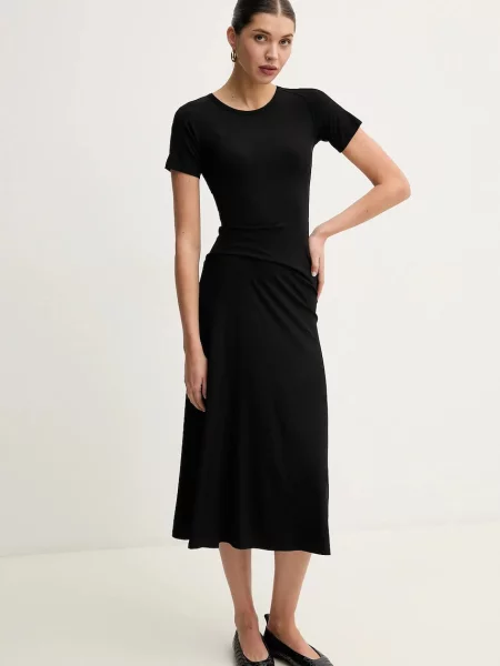 Marella rochie NOROIS maxi evazati negru