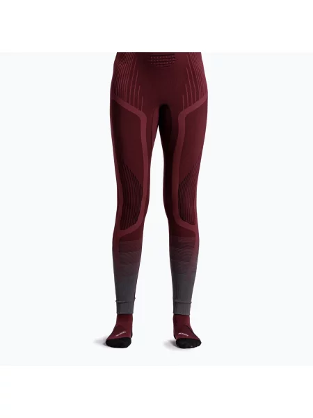 Pantaloni termoactivi pentru femei X-Bionic Invent Graphics oxide red/x black negru