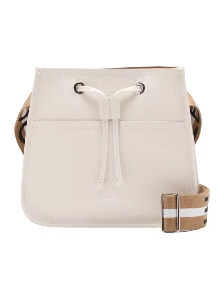 Mała torebka skórzana Coccinelle skórzana biała