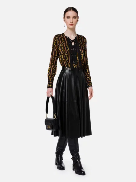 Блуза Elisabetta Franchi чорна