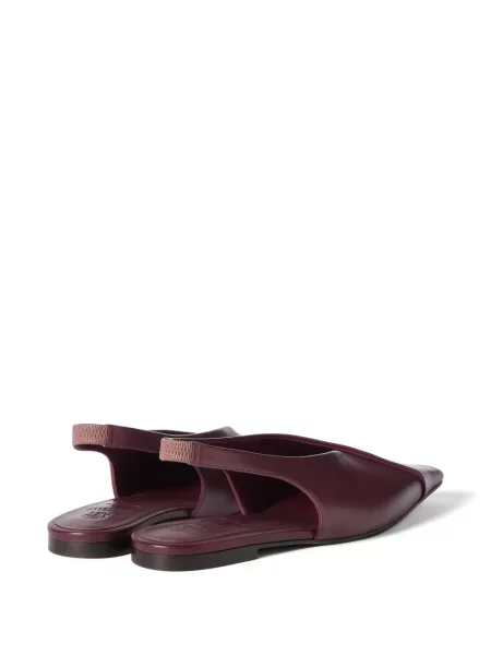 Pantofi cu toc Brunello Cucinelli slingback roșu