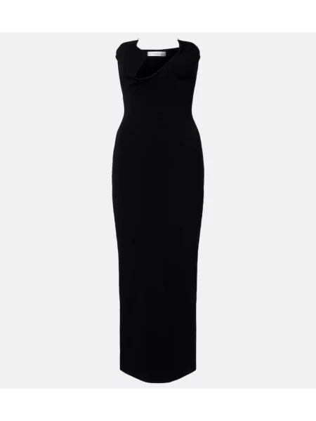 Rochie midi Christopher Esber tricotate până la genunchi de costum negru