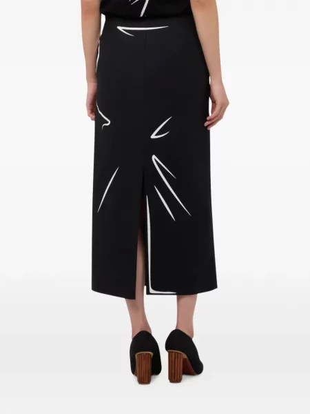 Fustă midi Moschino cu imagine negru