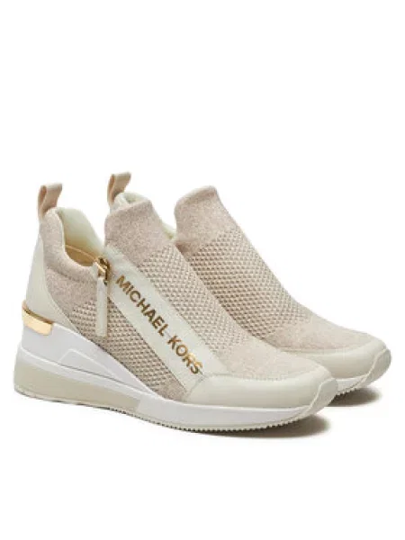 MICHAEL Michael Kors Sneakersy Wills Metallic Stretch Knit Trainer béžová
