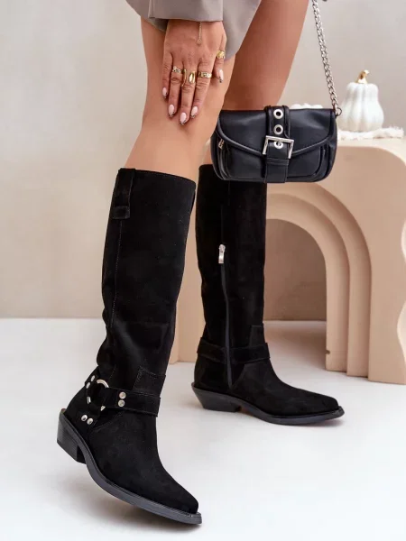 Боти Zazoo с нисък ток черно