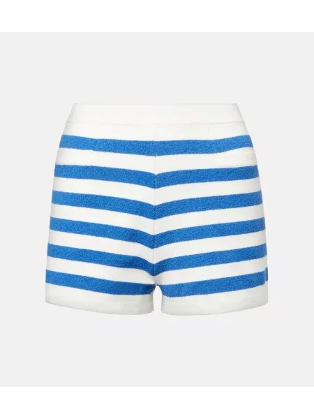 Pantaloni scurți Posse cu talie înaltă albastru