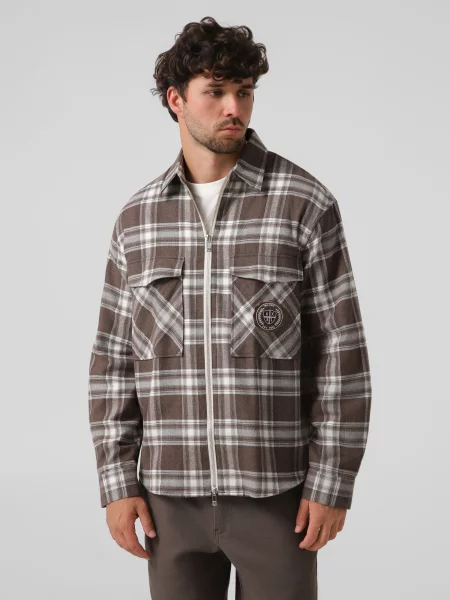 Сорочка в клітинку Armani Exchange коричневий