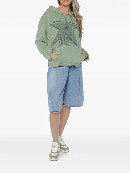 Pantaloni scurți din denim Armani Exchange albastru