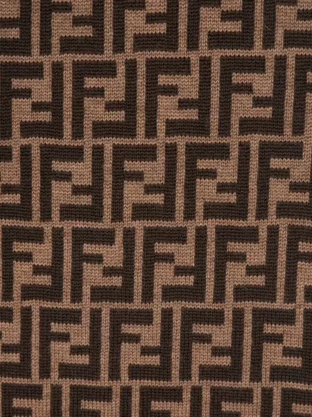 Szal dziecięca Fendi brązowa