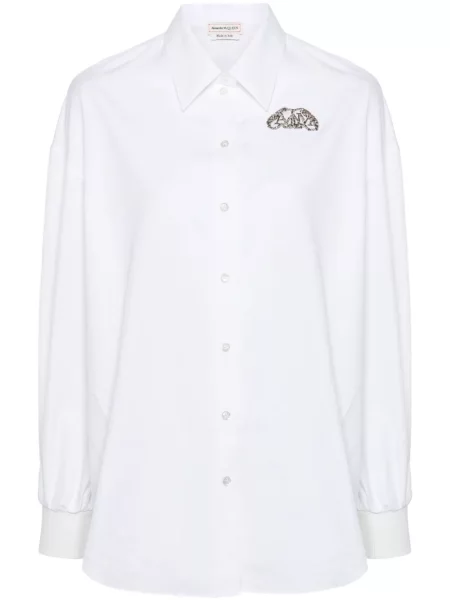 Cămașă Alexander Mcqueen de cristal alb