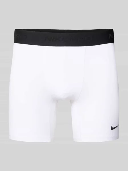 Spodenki kolarki z elastycznym pasem Nike Training białe