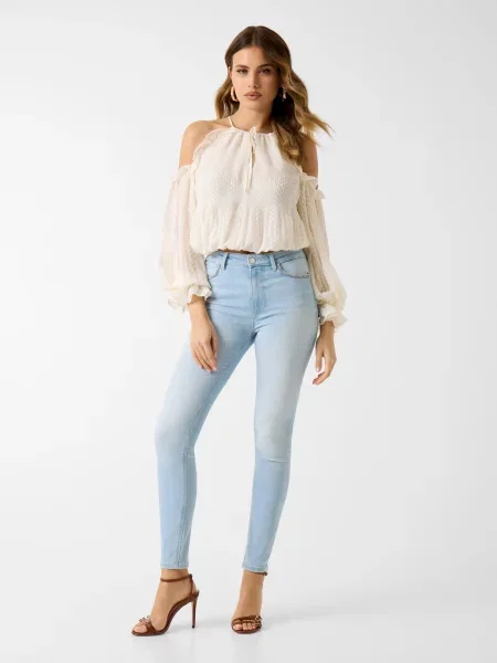 GUESS Jeans SKINNY bej albastru