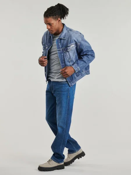 Geacă de blugi Calvin Klein Jeans albastru