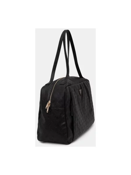 Guess torebka shopper z imitacji skóry DEVON czarna