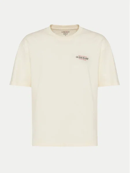 Guess Jeans Tricou Écru Overshirt Fit negru