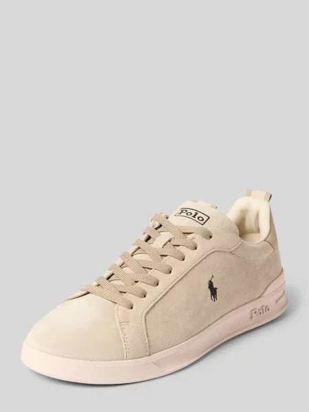 Sneakersy z mieszanki skóry Polo Ralph Lauren beżowe