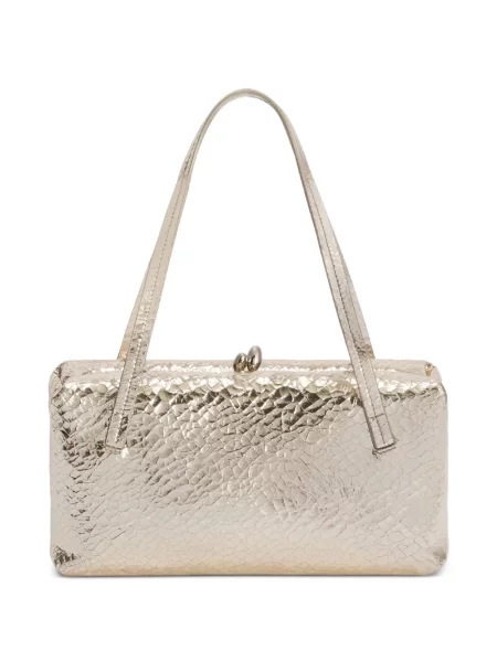 Geanta de piele Jil Sander din piele auriu