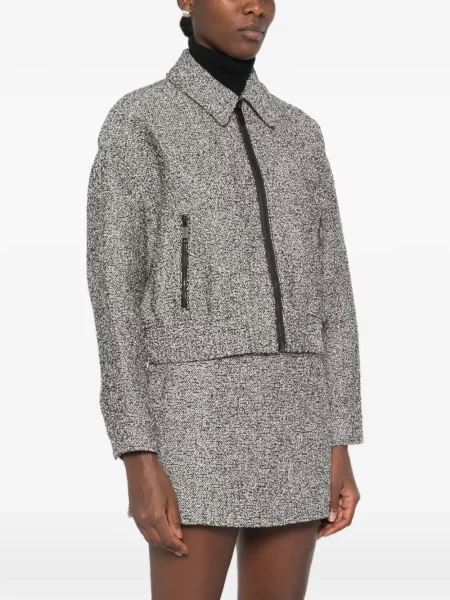 Geacă Michael Kors din tweed negru