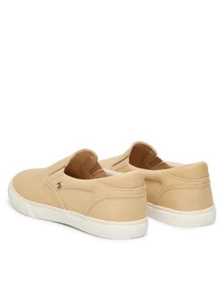 Teniszcipő Tommy Hilfiger Th Low Profile Slip On bézs